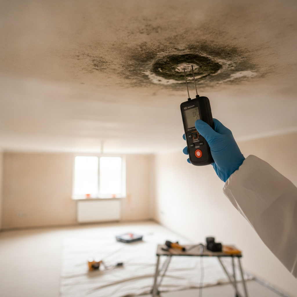 Mold Inspection no peoples faces just hand